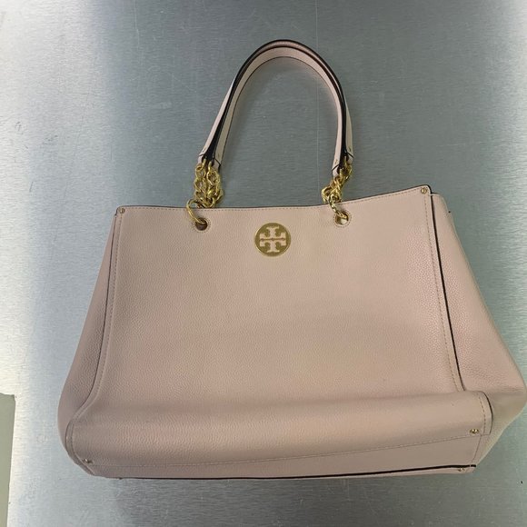 Tory Burch Bag Purse Light Pink Oak Leather Tote - Picture 1 of 7